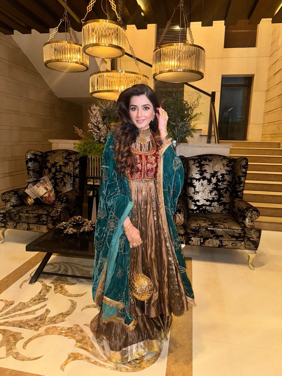 Basma anarkali set - Injour Tribe