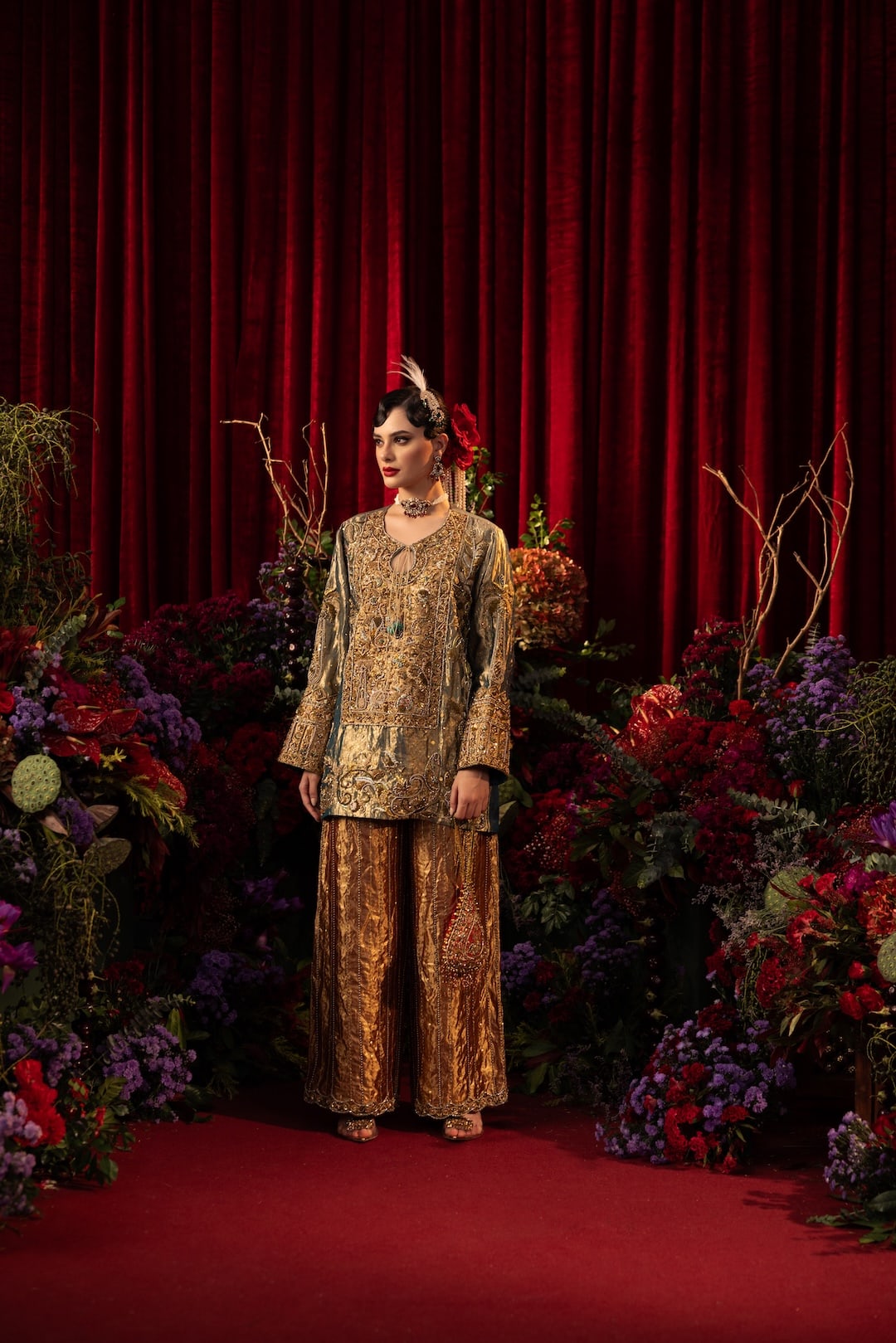 Siyah Kurta Set - Injour