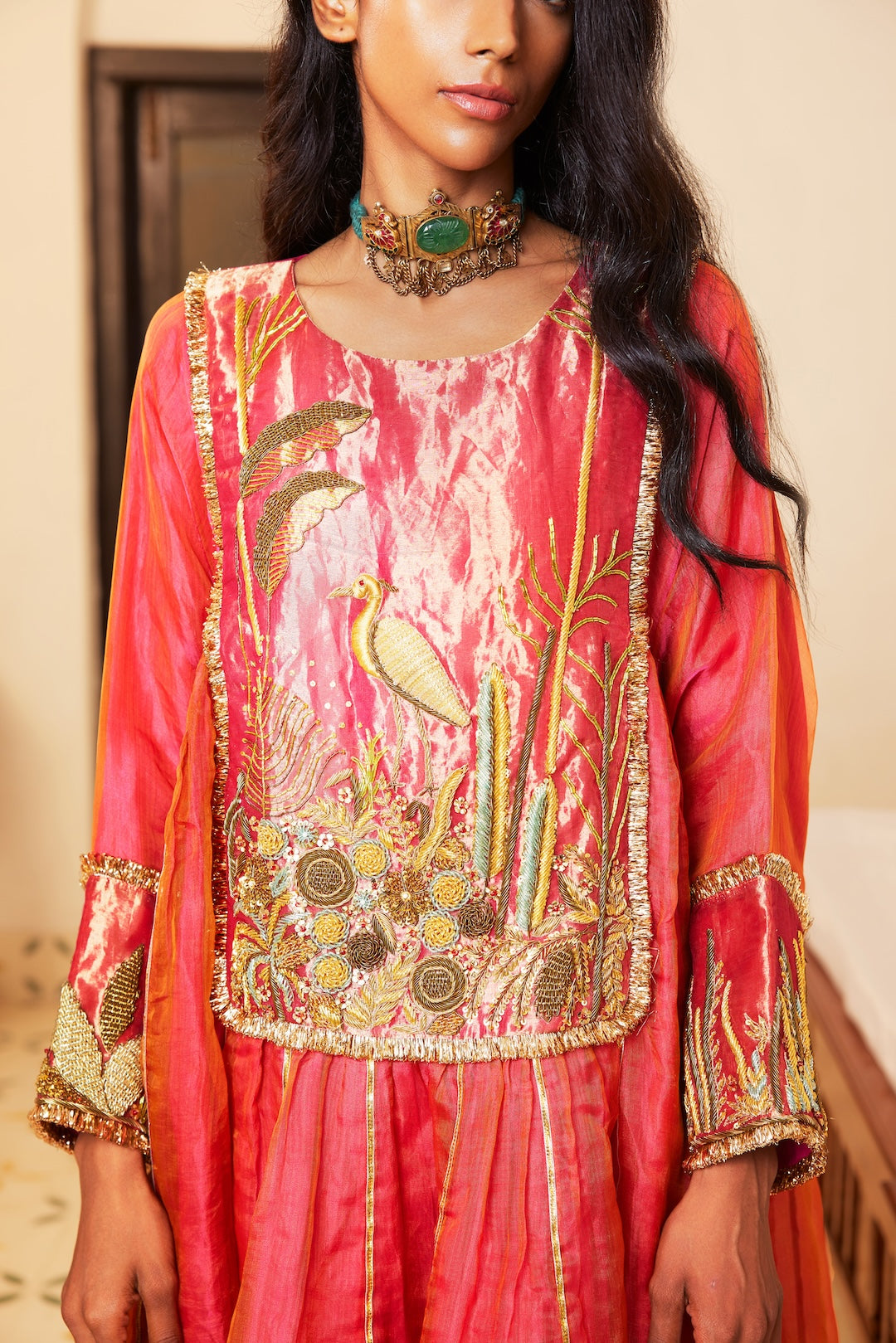 Momal Kalidar Choga Set - Injour