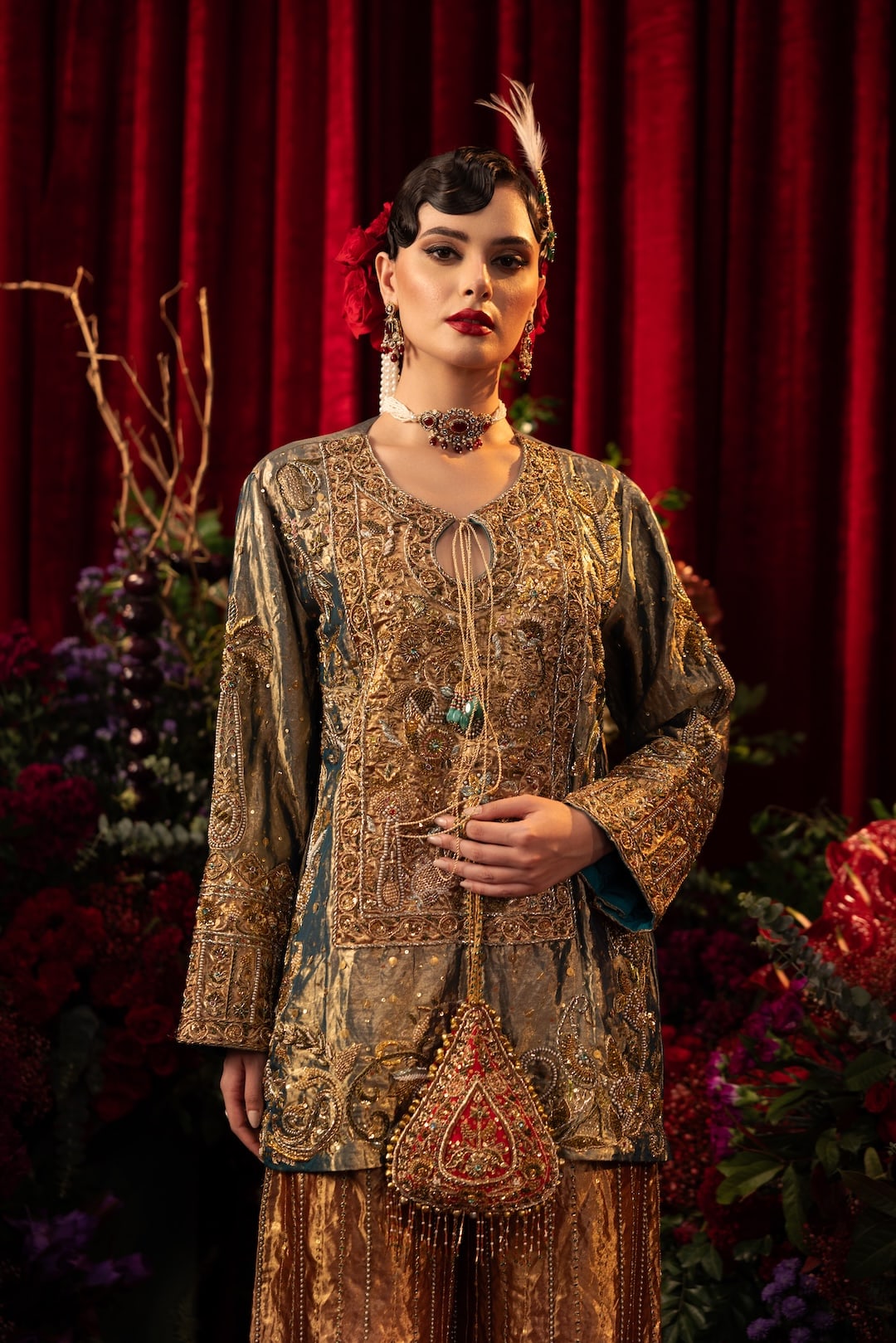 Siyah Kurta Set - Injour