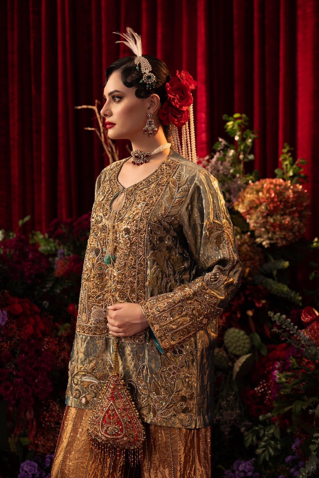 Siyah Kurta Set - Injour