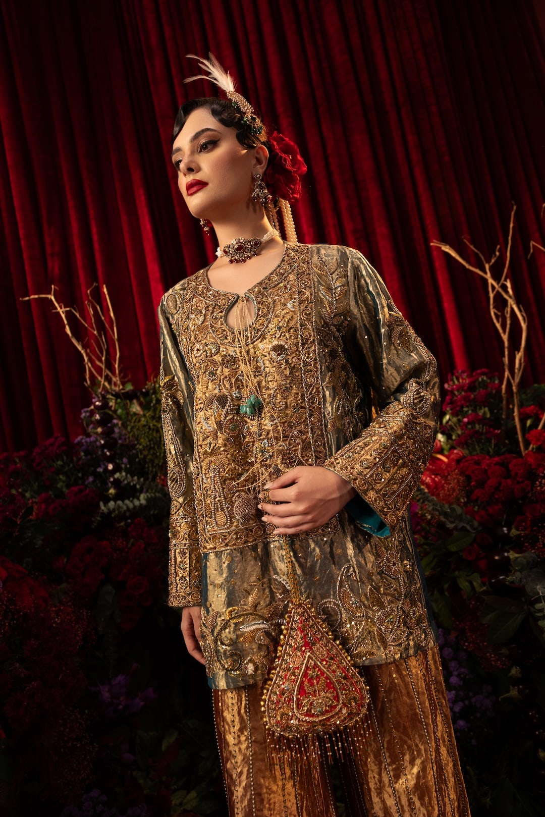 Siyah Kurta Set - Injour
