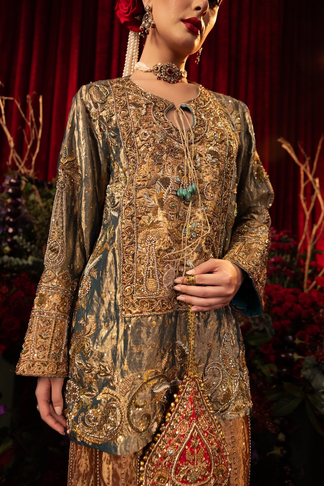 Siyah Kurta Set - Injour