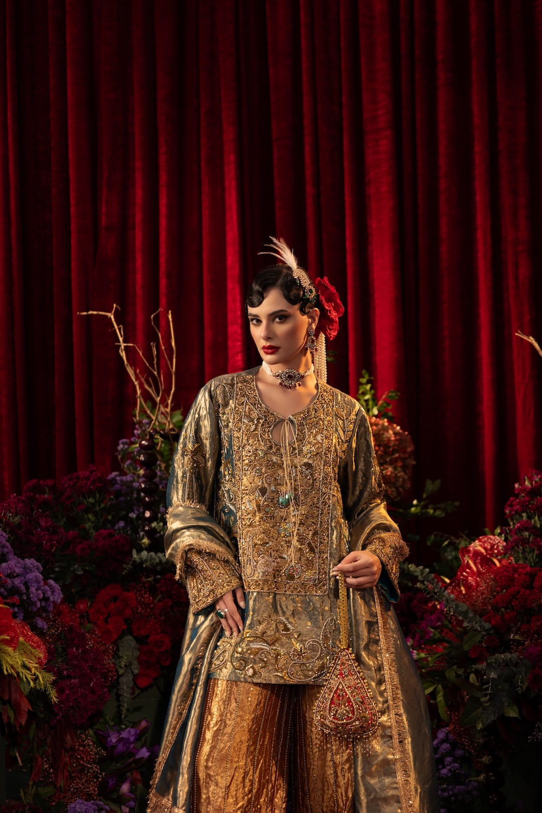Siyah Kurta Set - Injour