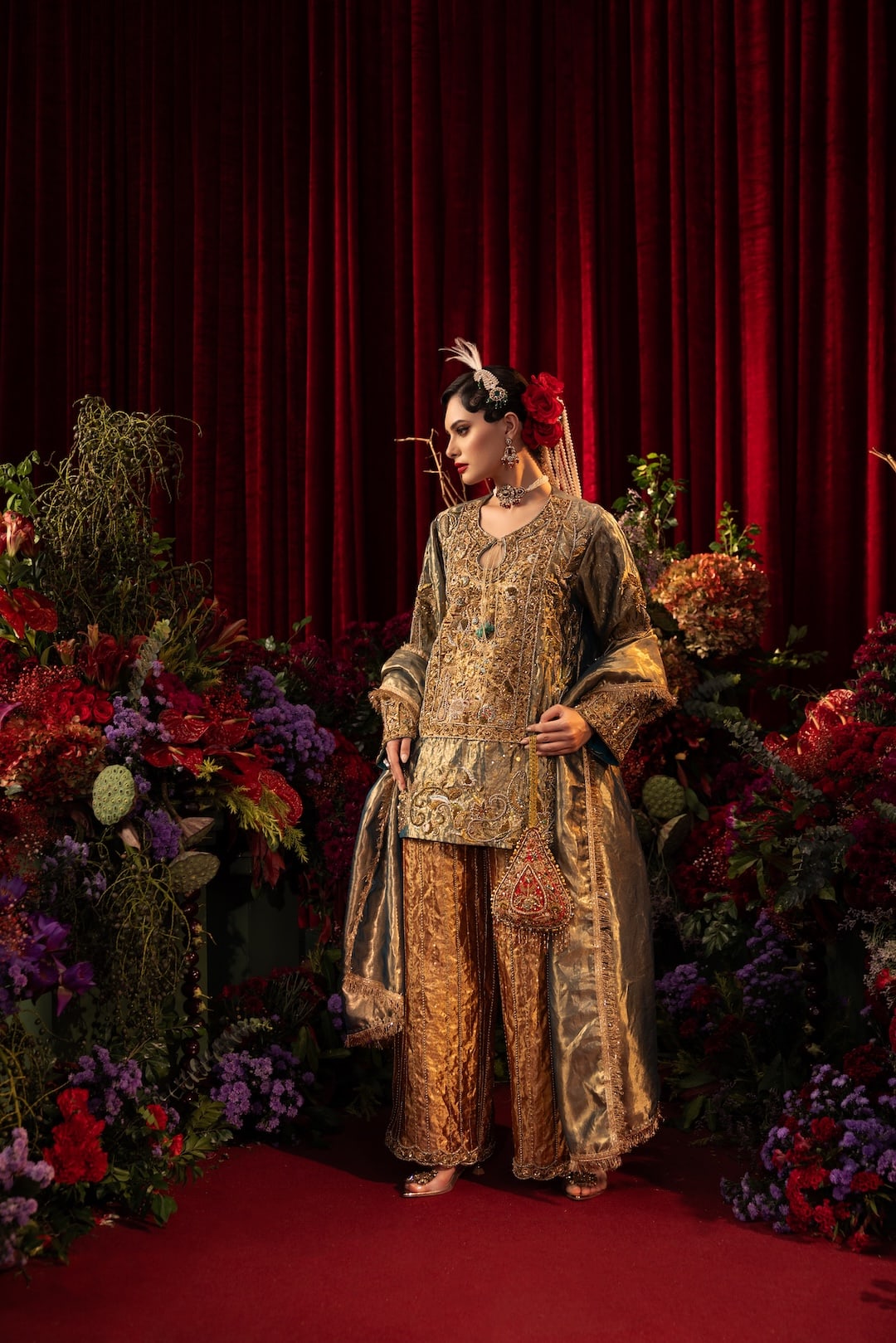 Siyah Kurta Set - Injour