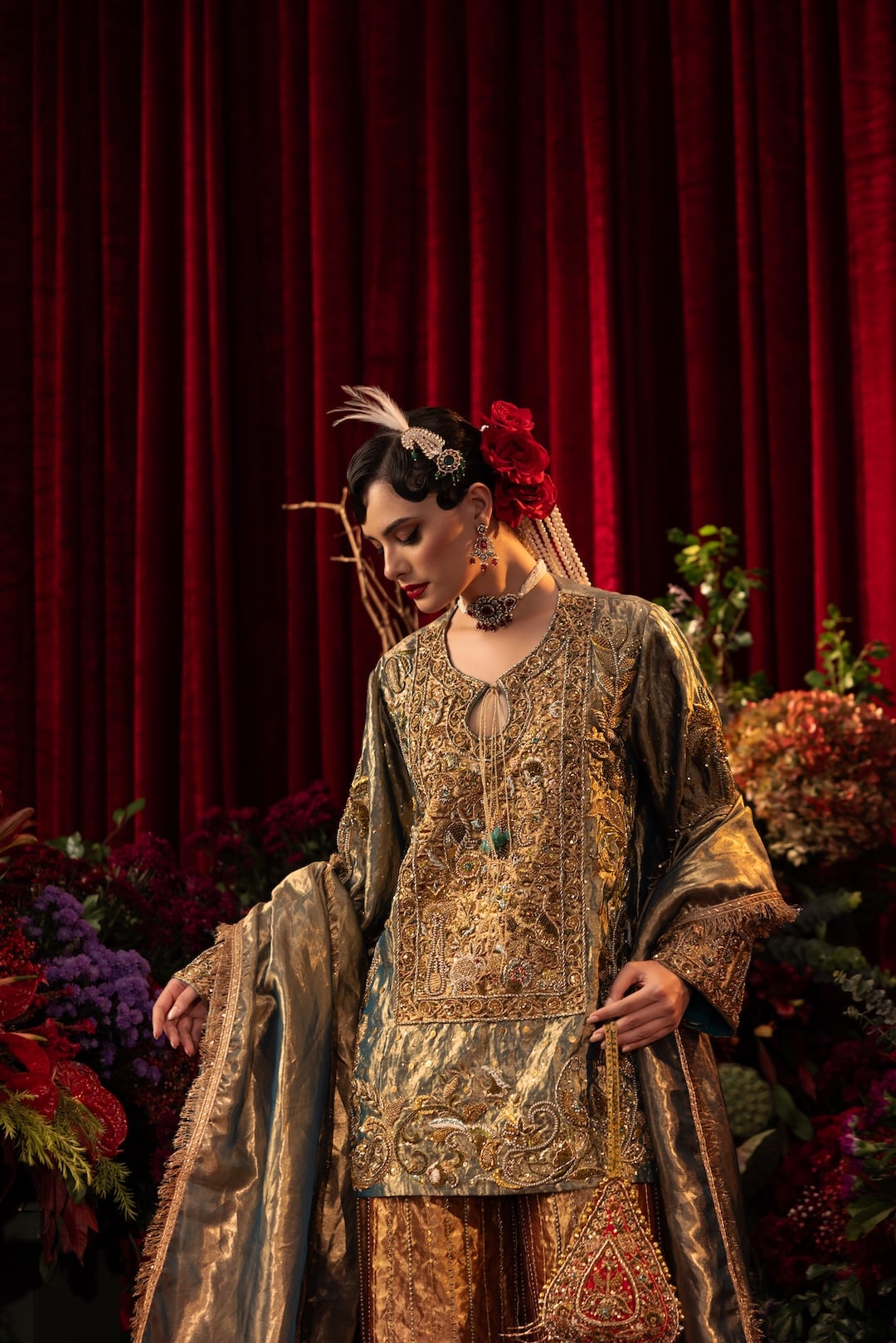 Siyah Kurta Set - Injour