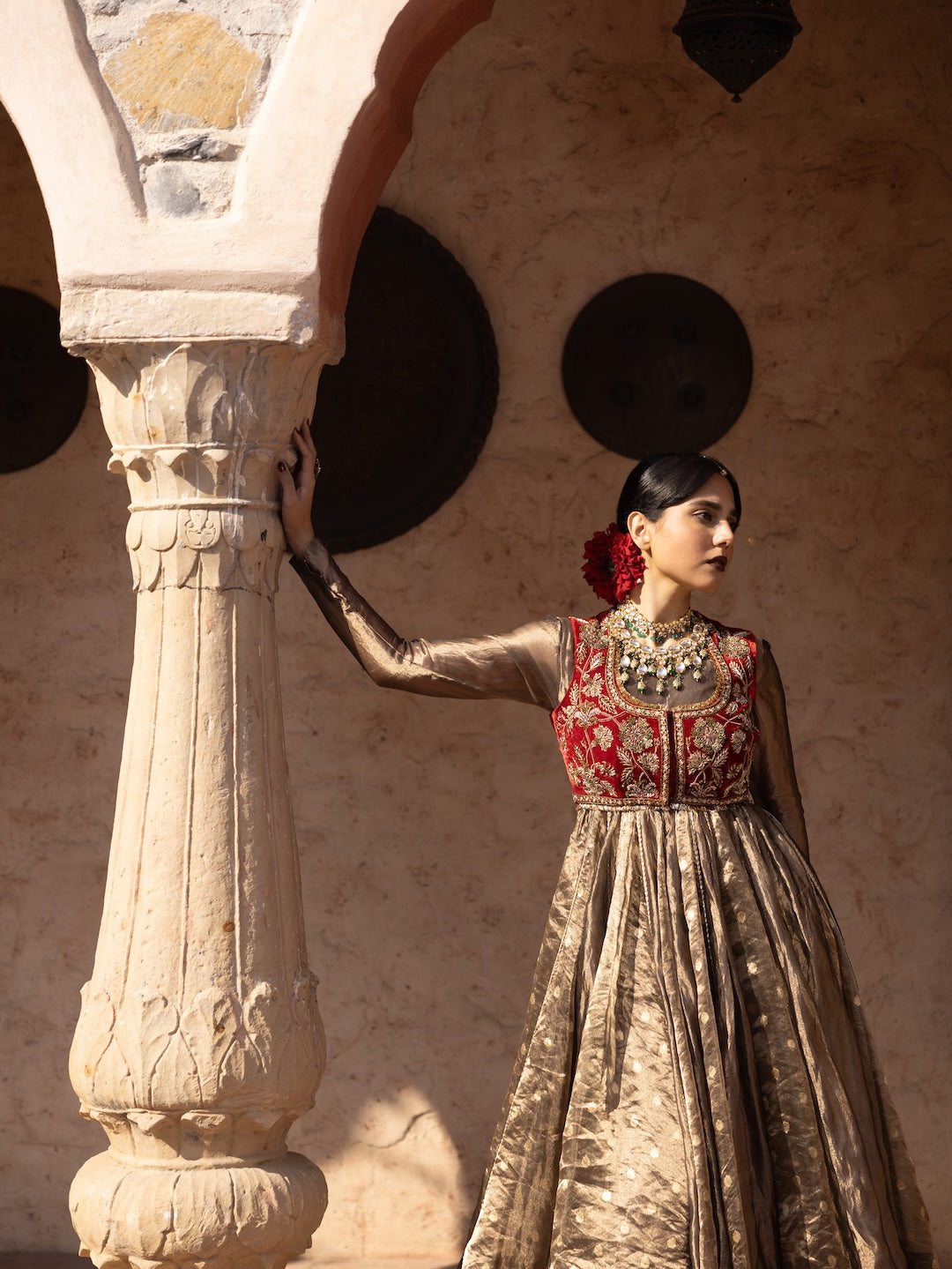 Basma anarkali set - Injour