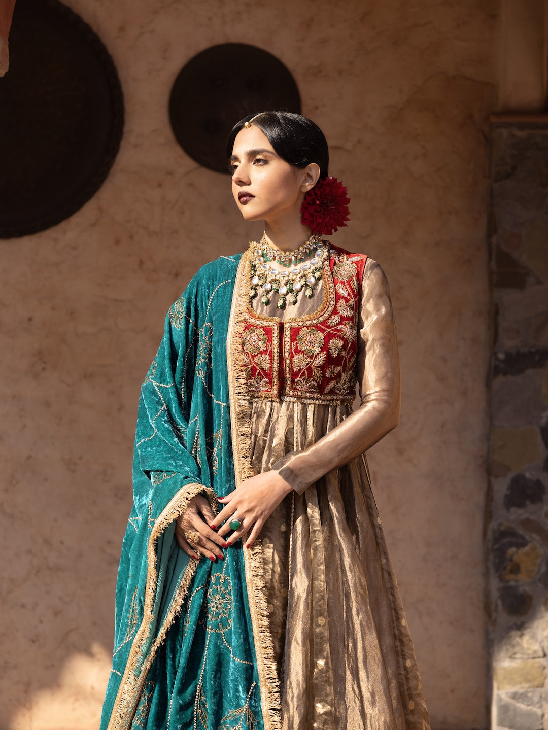 Basma anarkali set - Injour
