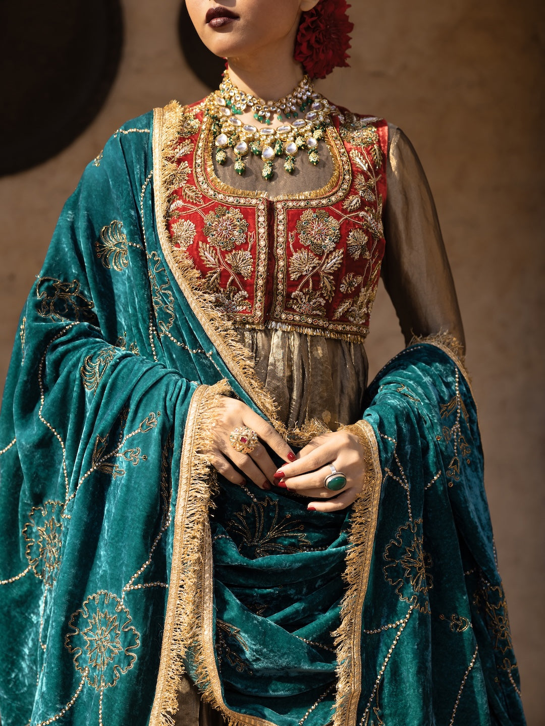 Basma anarkali set - Injour