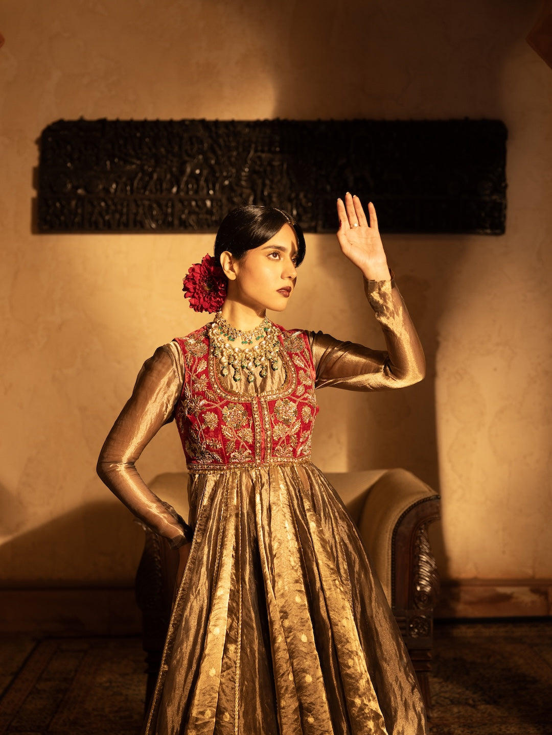 Basma anarkali set - Injour