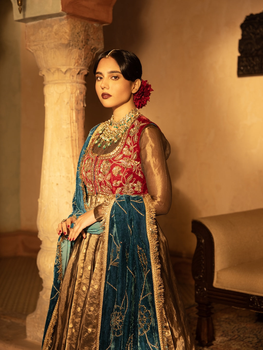 Basma anarkali set - Injour